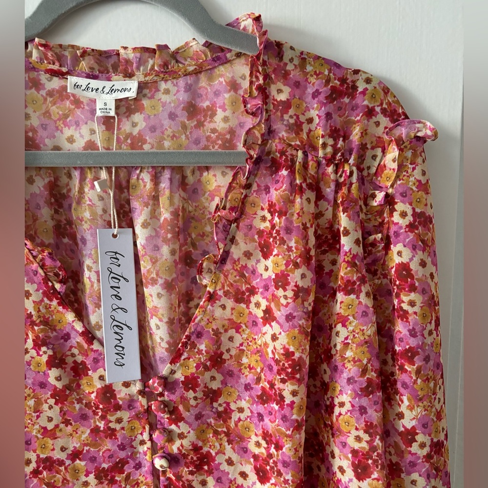 For Love & Lemons Felicia Floral Blouse